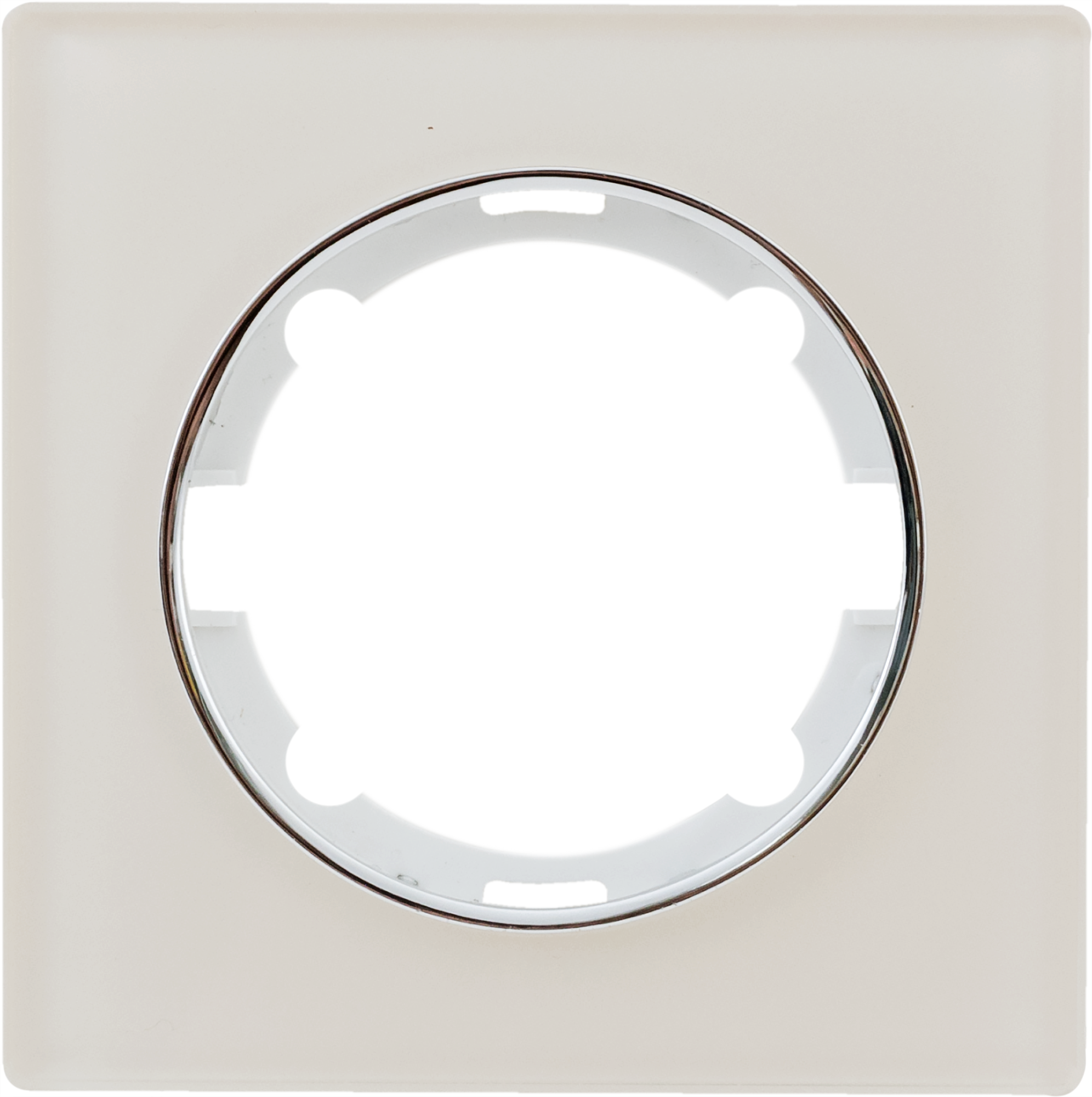 Изображение товара Рамка для розеток и выключателей Onekey Florence 1 пост стекло цвет бежевый