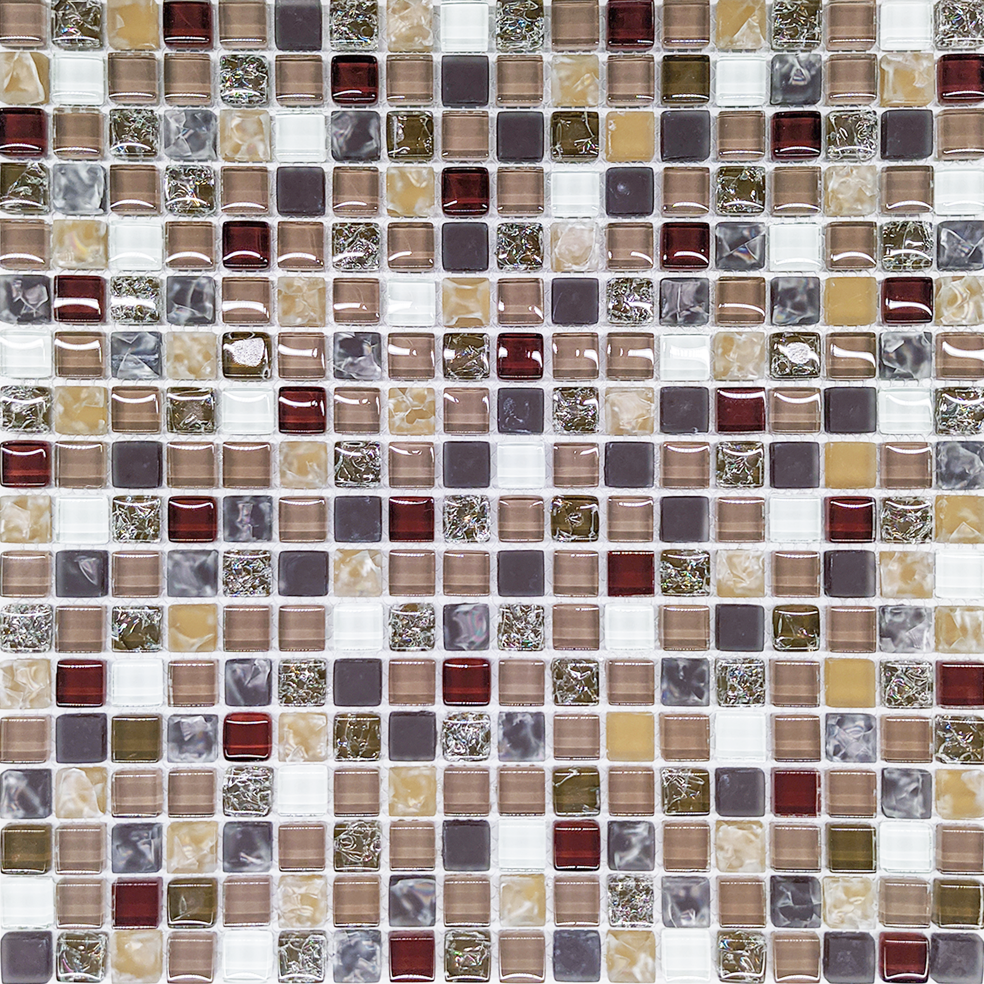 Изображение товара Мозаика стеклянная Terrazzo 30x30 см цвет коричневый