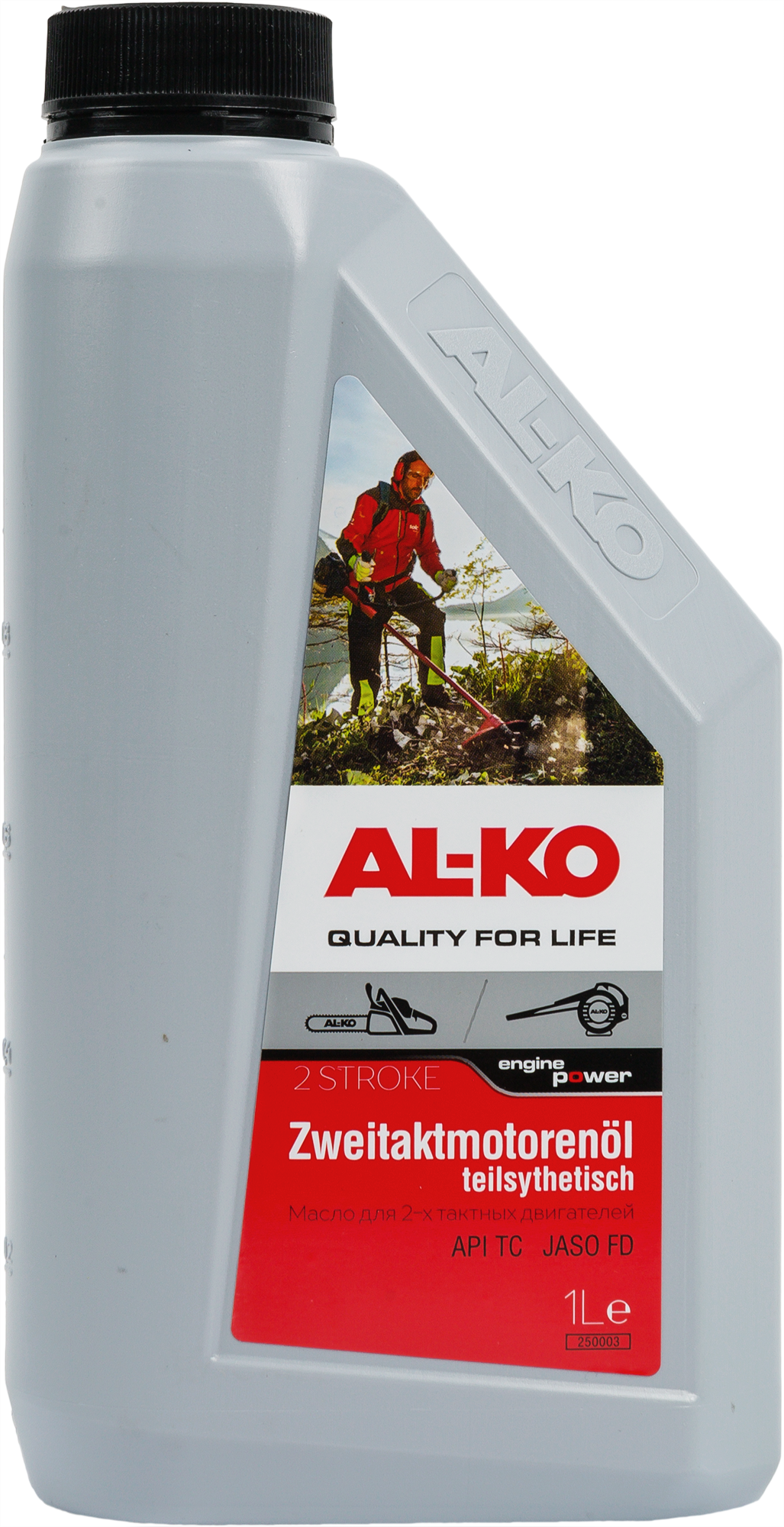 Изображение товара Масло моторное 2Т AL-KO полусинтетическое 1 л для двухтактных двигателей