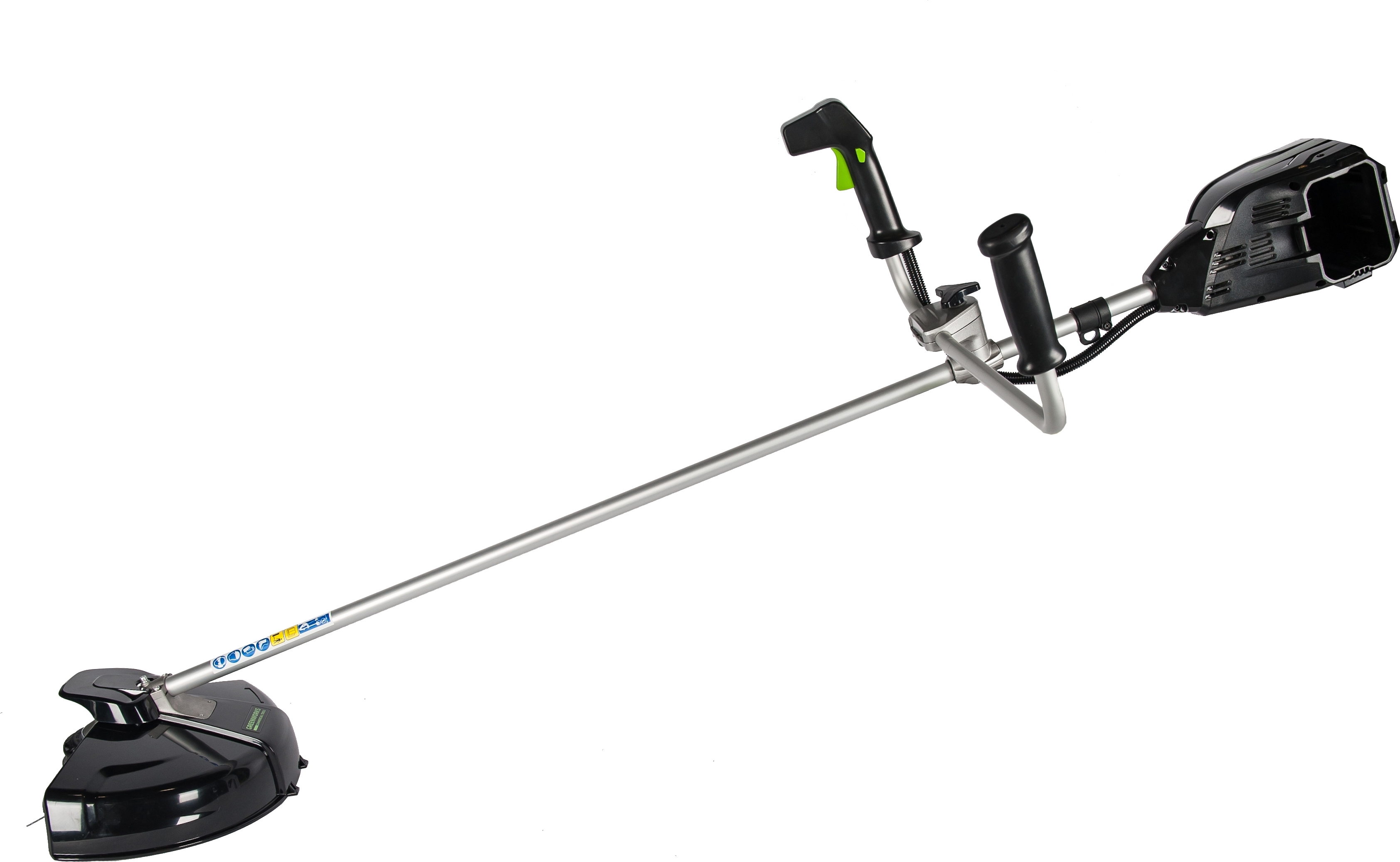 Изображение товара Аккумуляторный триммер GreenWorks 2103107 54 В с автоматической подачей лески