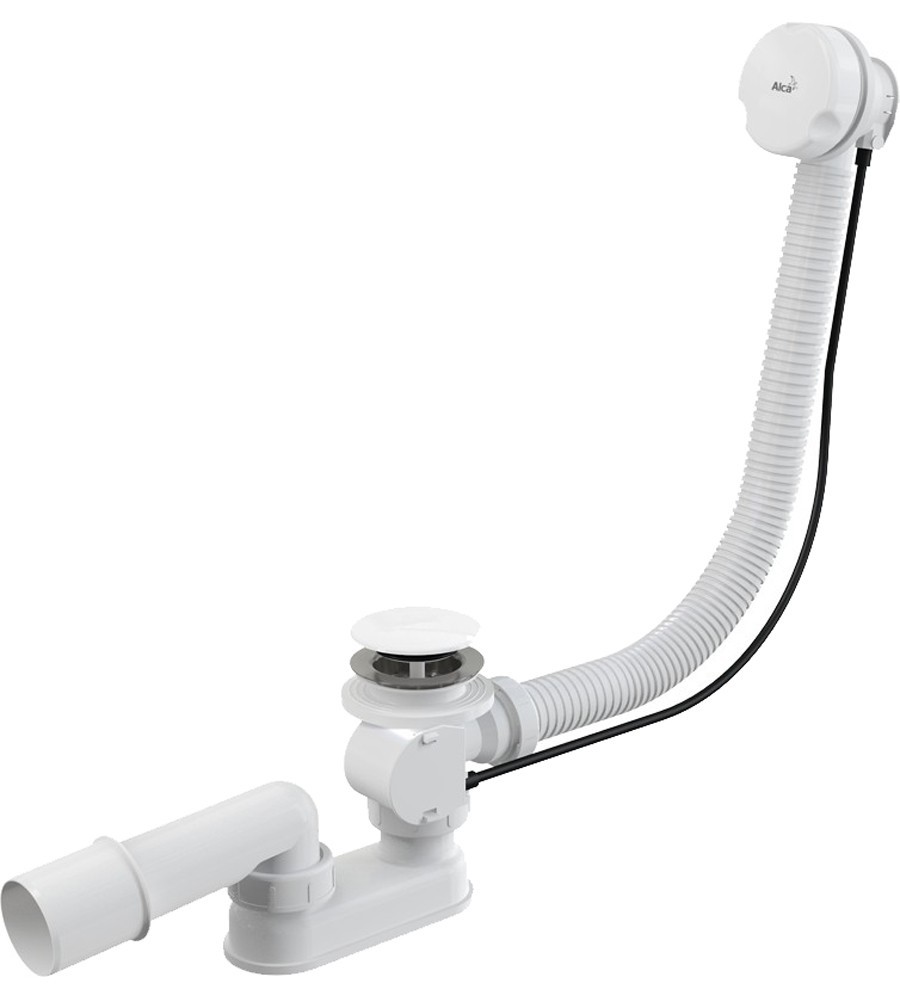 Изображение товара Сифон для ванны AlcaPlast автомат комплект белый 80 см A51BM-80