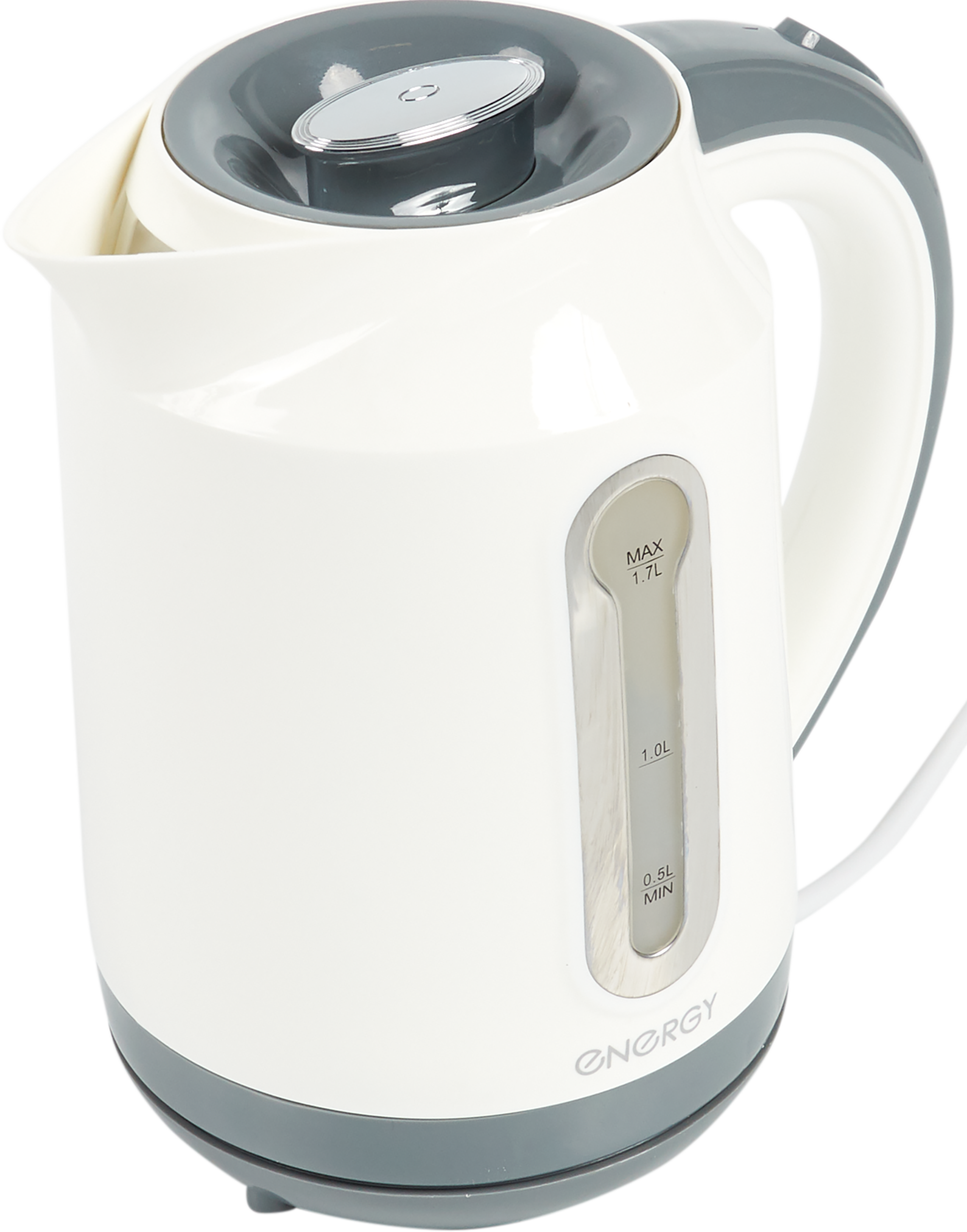 Изображение товара Электрический чайник ENERGY E-210 1.7 л белый быстрая закипячка стильный дизайн