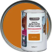 Изображение товара Эмаль для пола и лестниц алкидно-уретановая Luxens глянцевая цвет дуб 0.9 кг Изображение товара Эмаль для пола и лестниц алкидно-уретановая Luxens глянцевая цвет дуб 0.9 кг