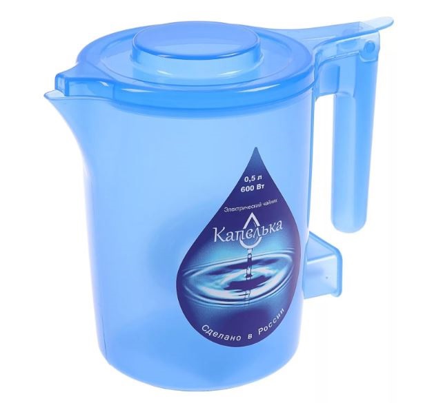 Изображение товара Электрический чайник Капелька 004668 0.5 л пластик синий