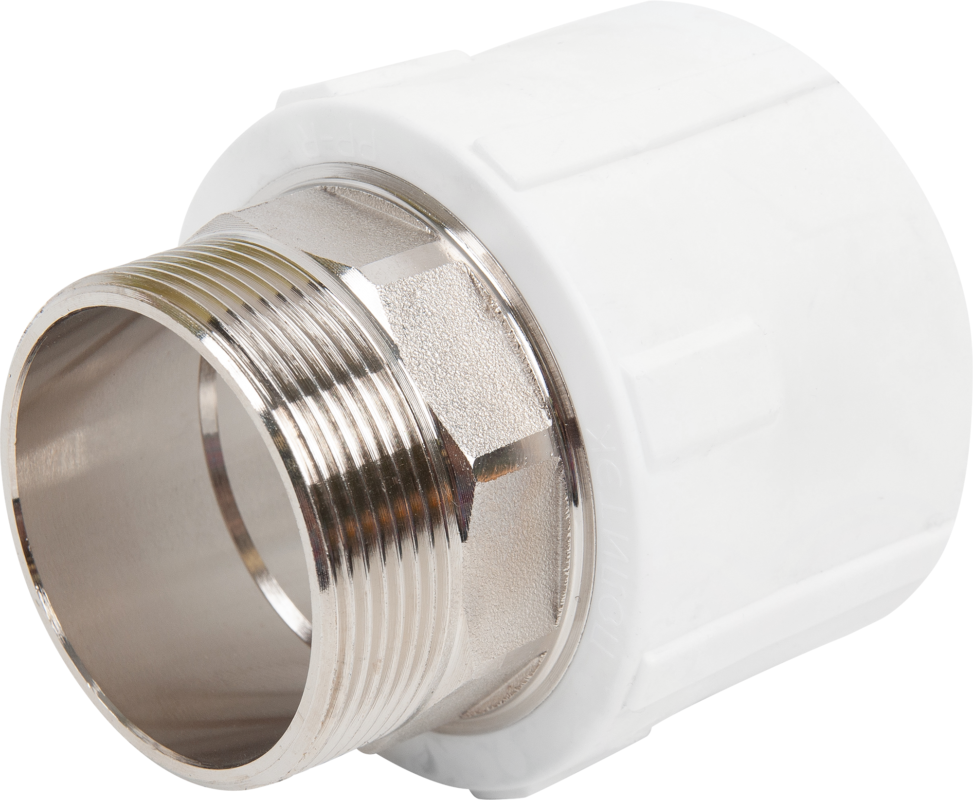 Изображение товара Муфта комбинированная Политэк 2x63 мм НР полипропилен для систем отопления и водоснабжения