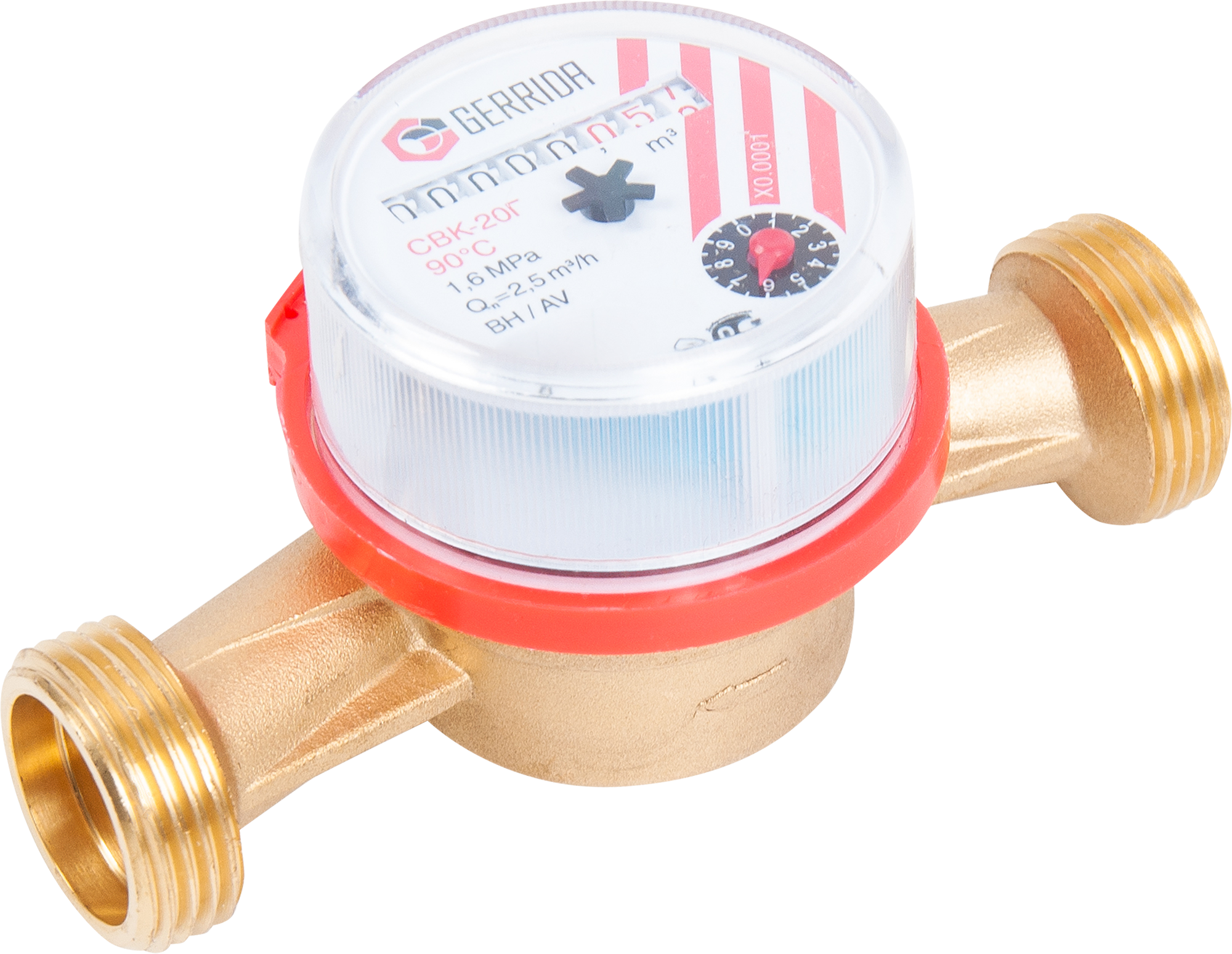 Изображение товара Счетчик воды Геррида универсальный 3/4' DN20 для горячей и холодной воды