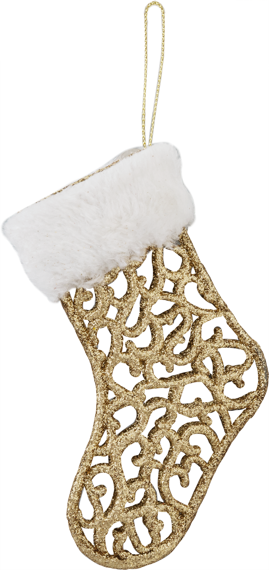 Изображение товара Украшение ёлочное «Носок» 13 см цвет золотой