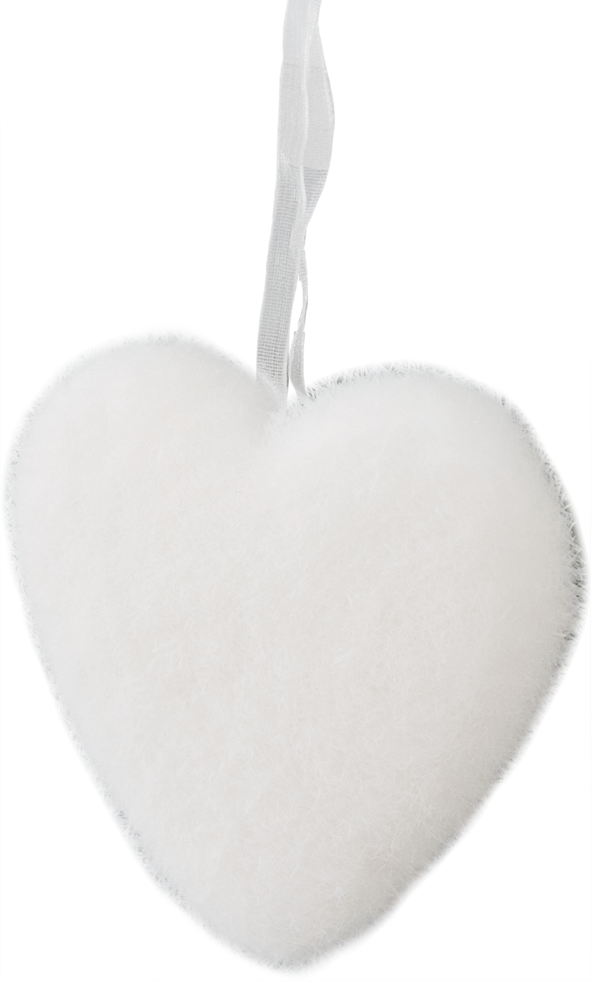 Изображение товара Набор белых ёлочных украшений сердечки 9 см 3 шт