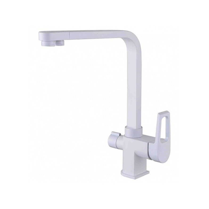 Изображение товара Смеситель ZORG SANITARY ZR 334 YF-WHITE — двуканальный под гранит, белый