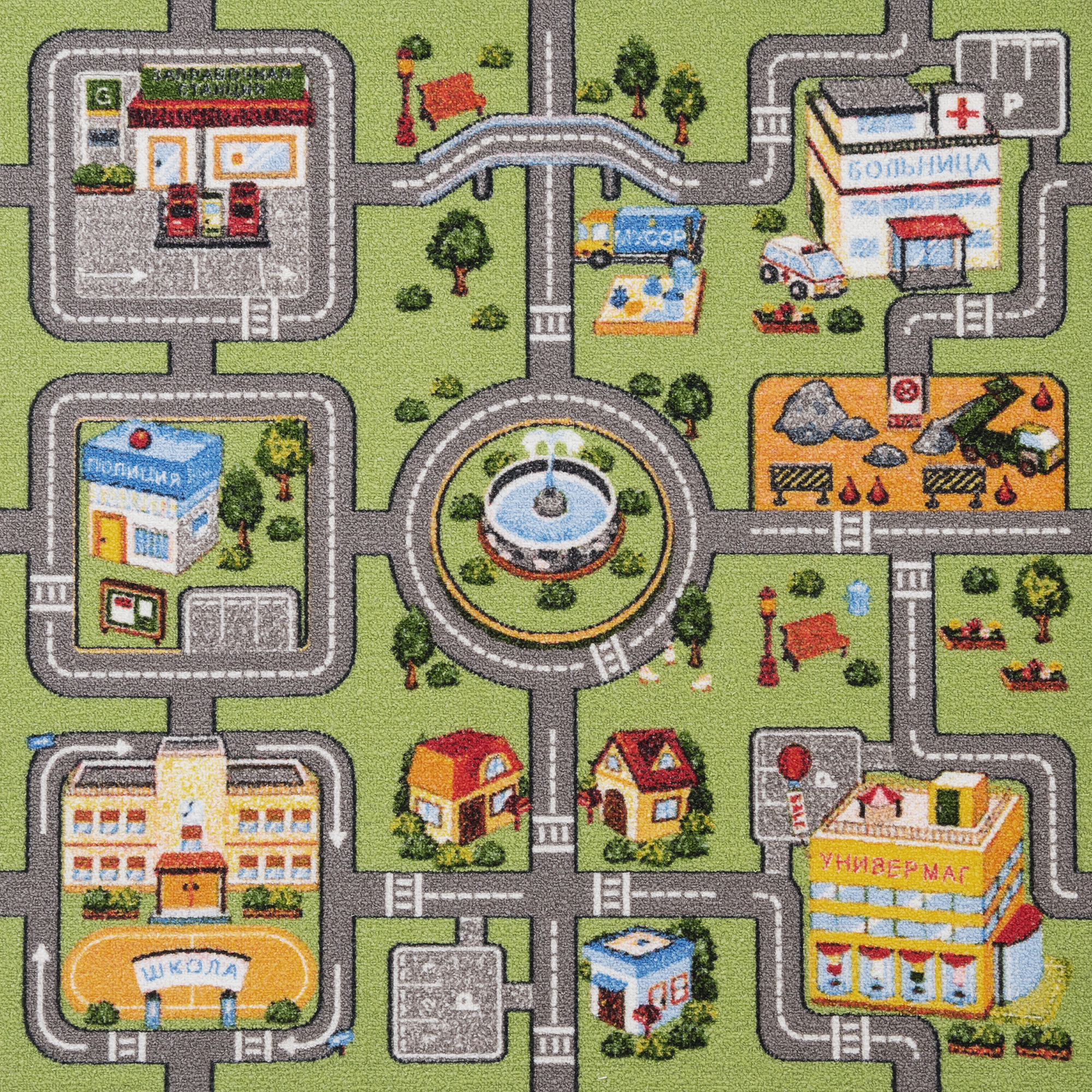 Изображение товара Ковровое покрытие Городок 2.5 м разноцветное для детской комнаты Беларусь