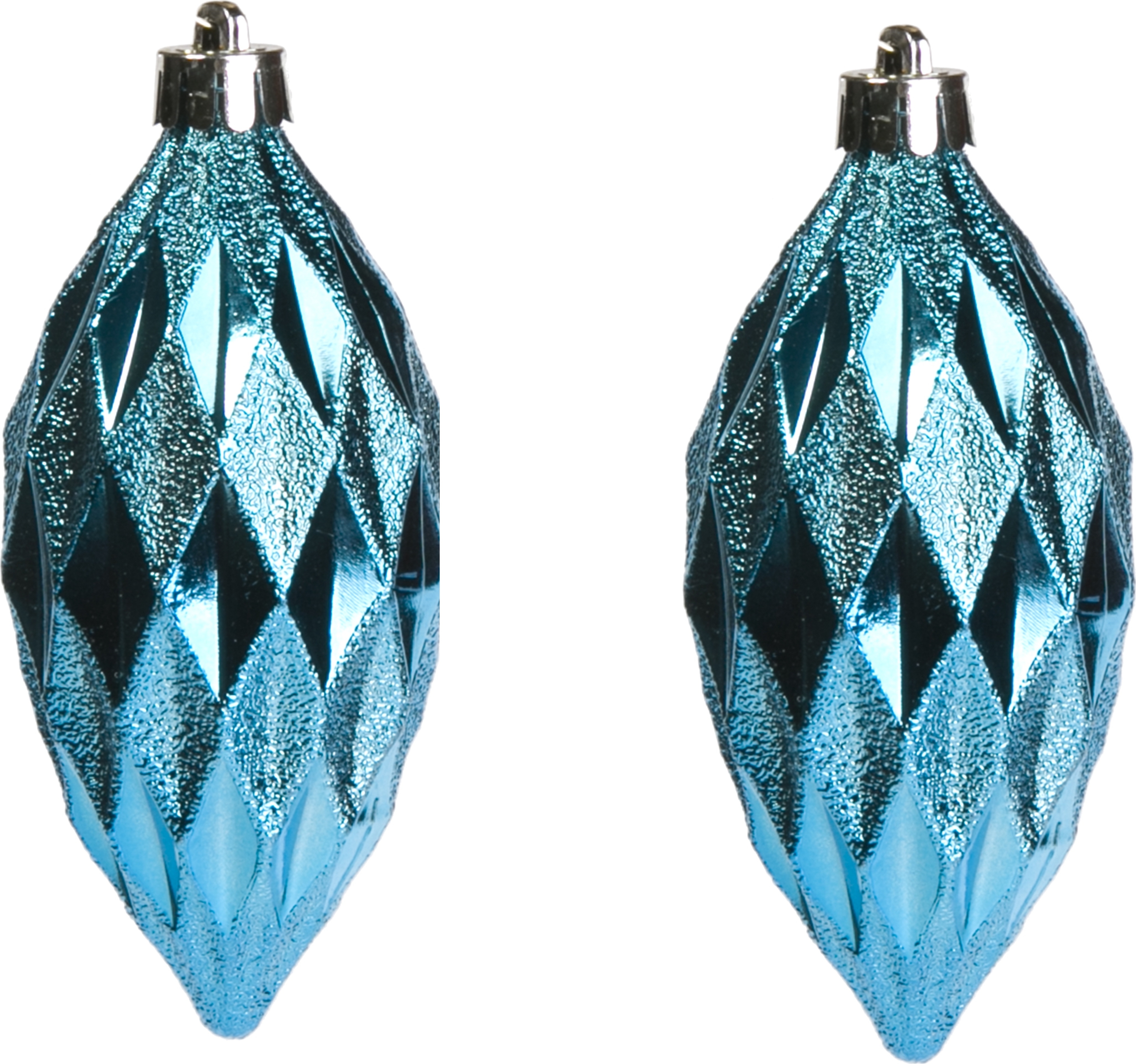 Изображение товара Ёлочное украшение Шишки бирюзовые 2 шт 5x10 см для новогоднего декора
