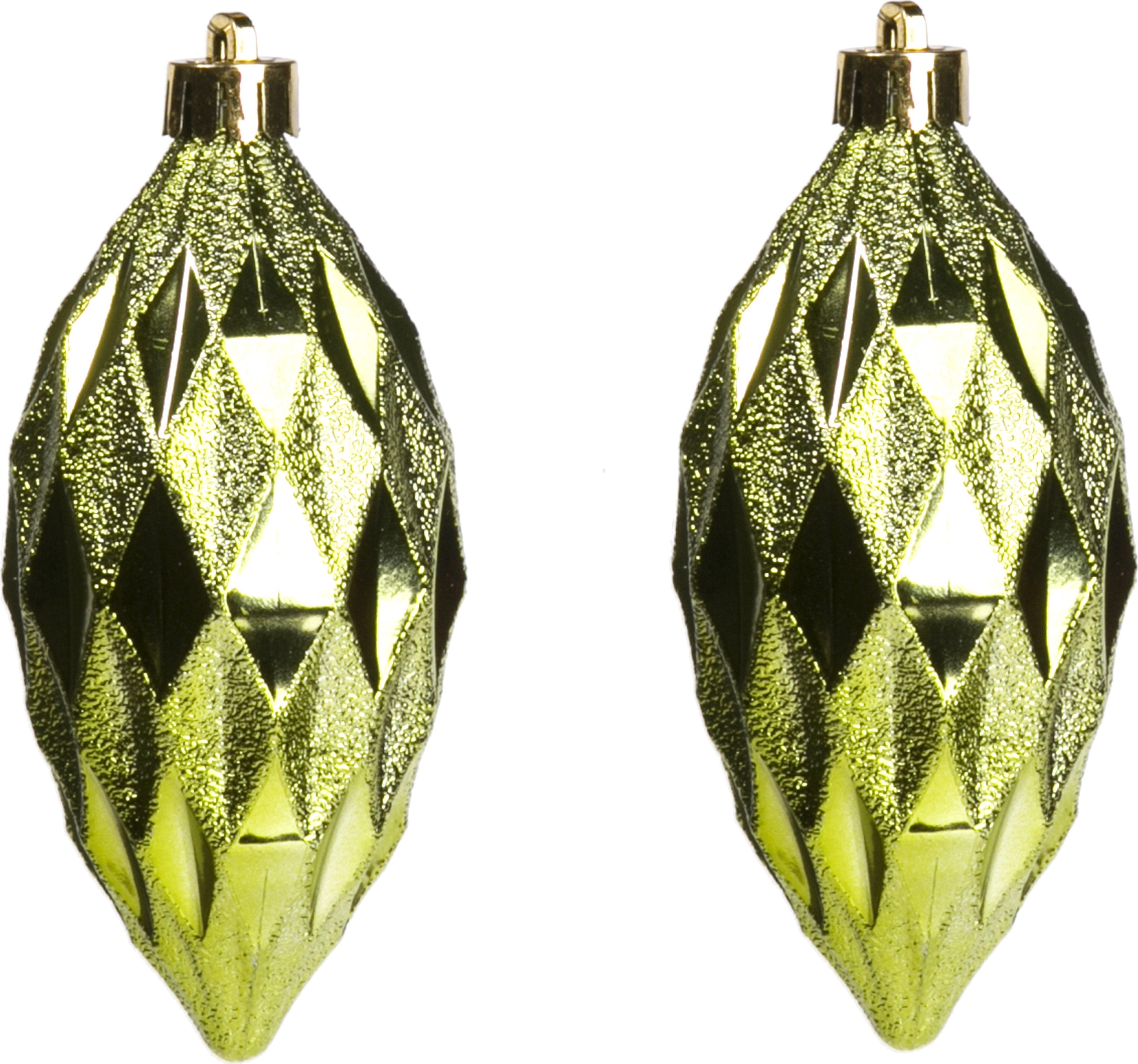 Изображение товара Ёлочное украшение Шишки 2 шт 5x10 см лимонный цвет новогодний декор