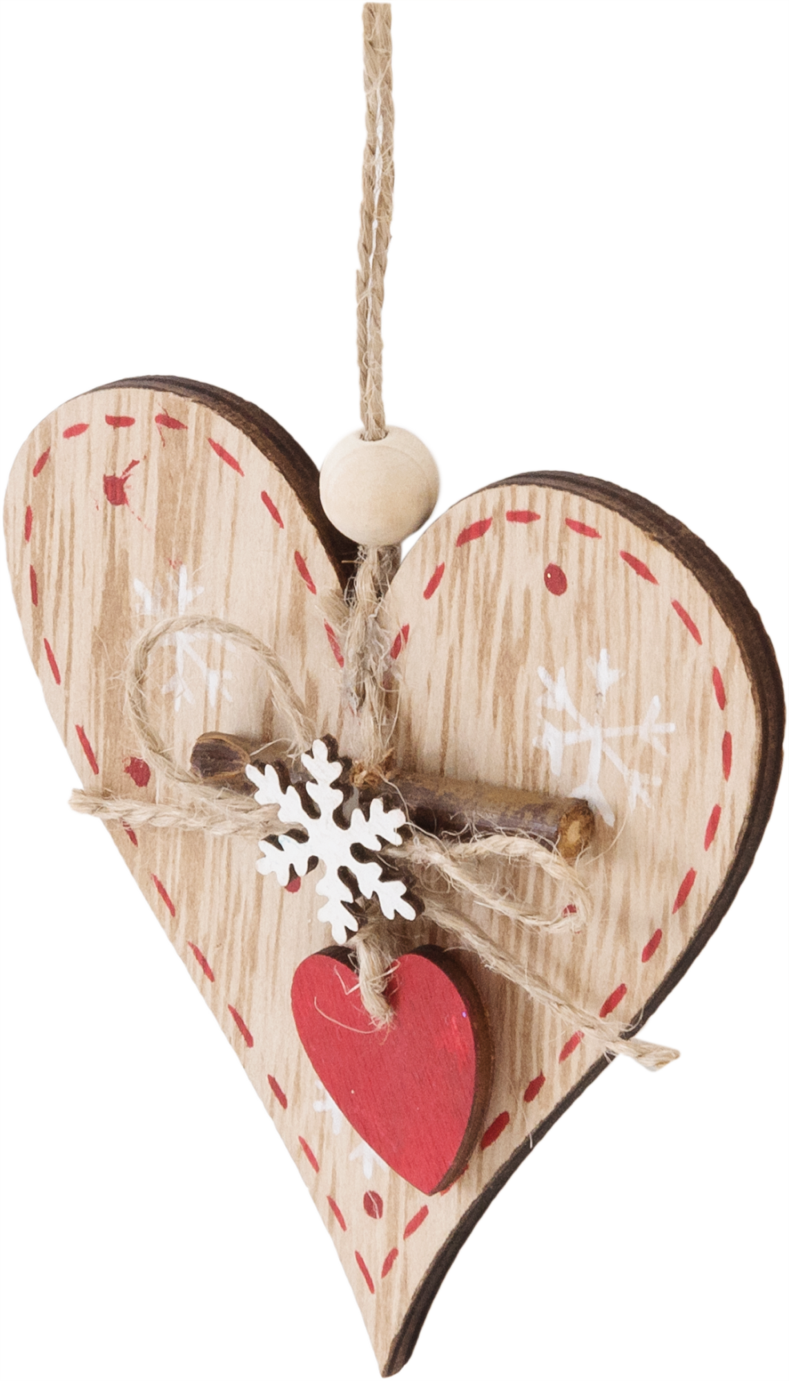 Изображение товара Украшение ёлочное «Сердце» 10 см дерево