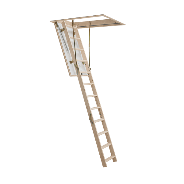 Изображение товара Hobby 26 — складная чердачная лестница, 3 секции, 150 кг, дерево