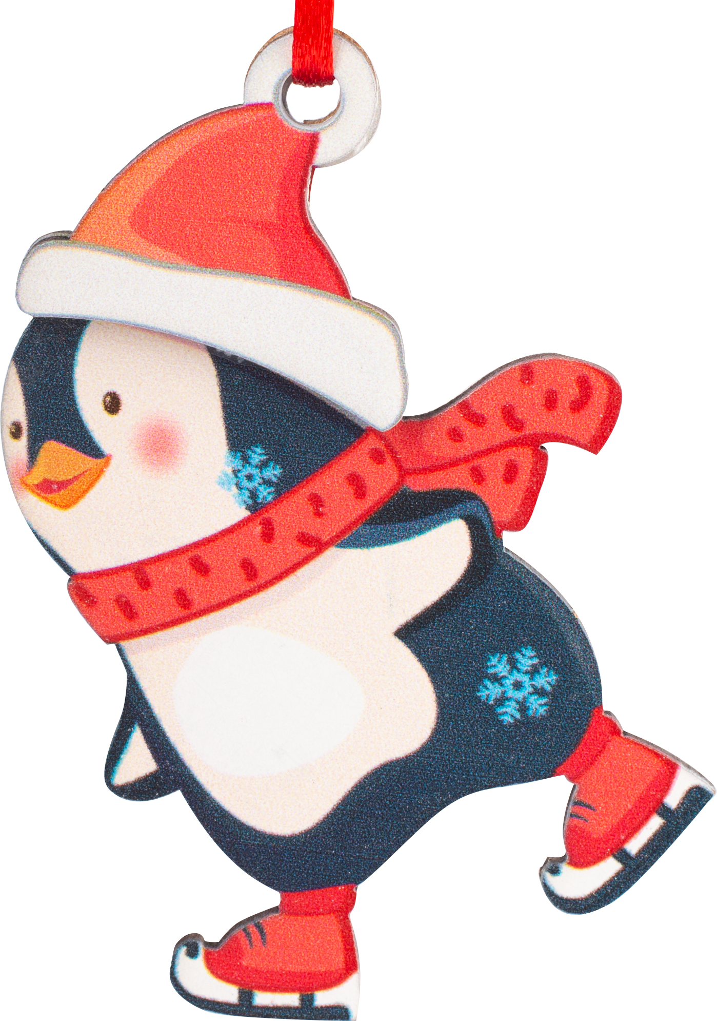 Изображение товара Украшение новогоднее «Пингвин на коньках», 8.3 см, фанера