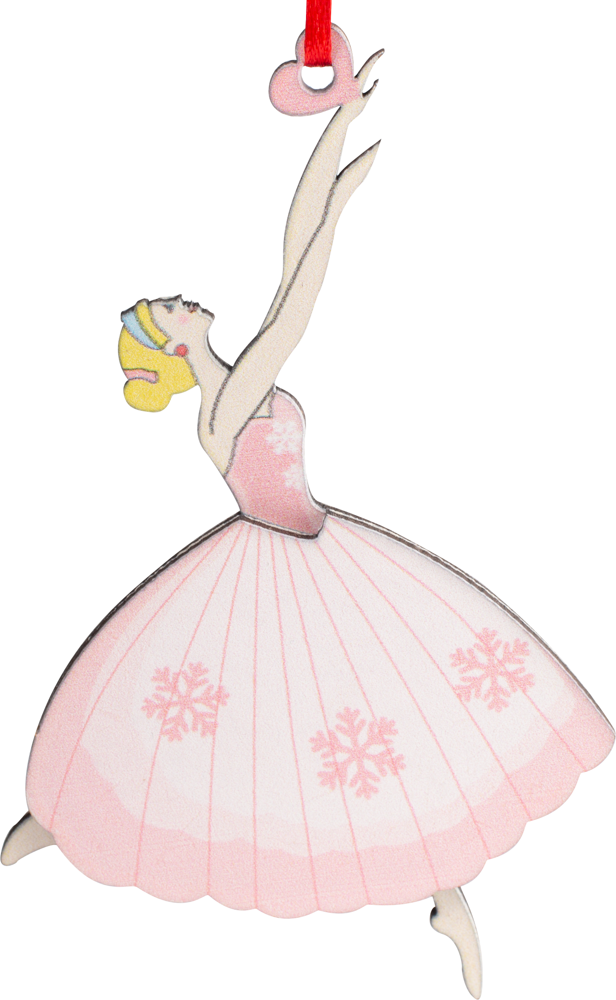 Изображение товара Украшение новогоднее «Балерина в розовом платье», 12.3 см, фанера