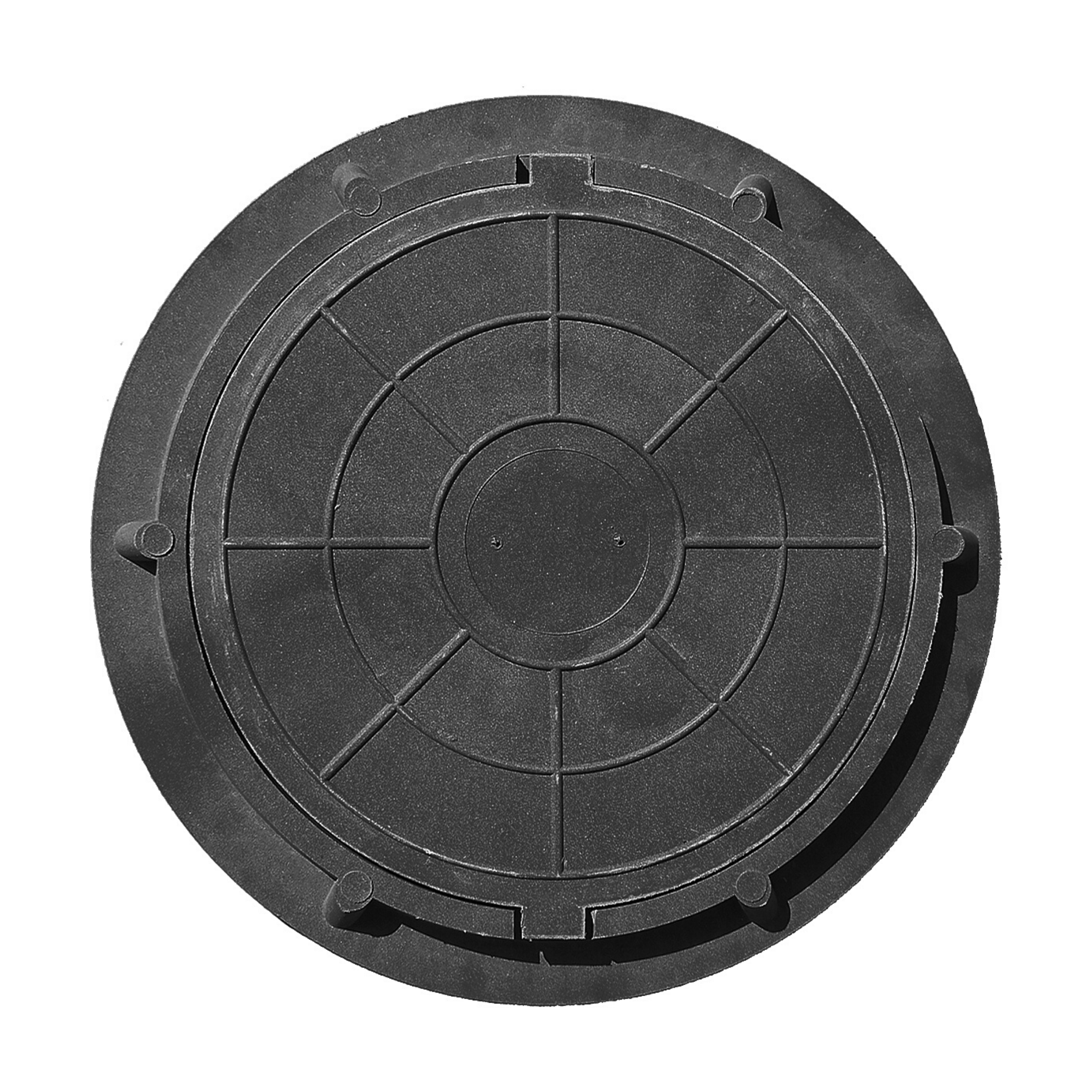 Полимерпесчаный люк колодца ø580 мм 1.5 т цвет чёрный