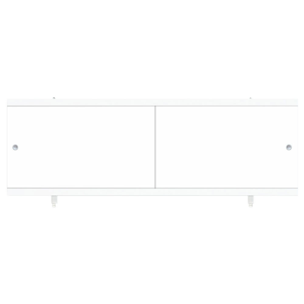 Изображение товара Экран под ванну Метакам Кварт белый 1.68м двухстворчатый с алюминиевыми ножками