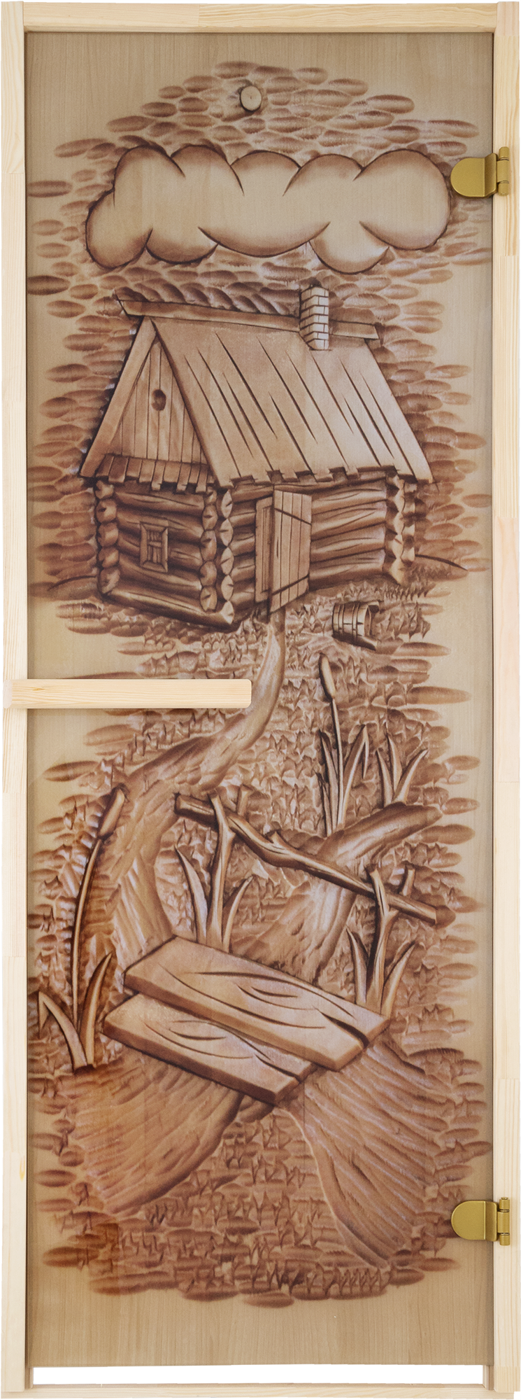 Изображение товара Дверь для сауны стеклянная магнитный замок 69x189 см двусторонняя