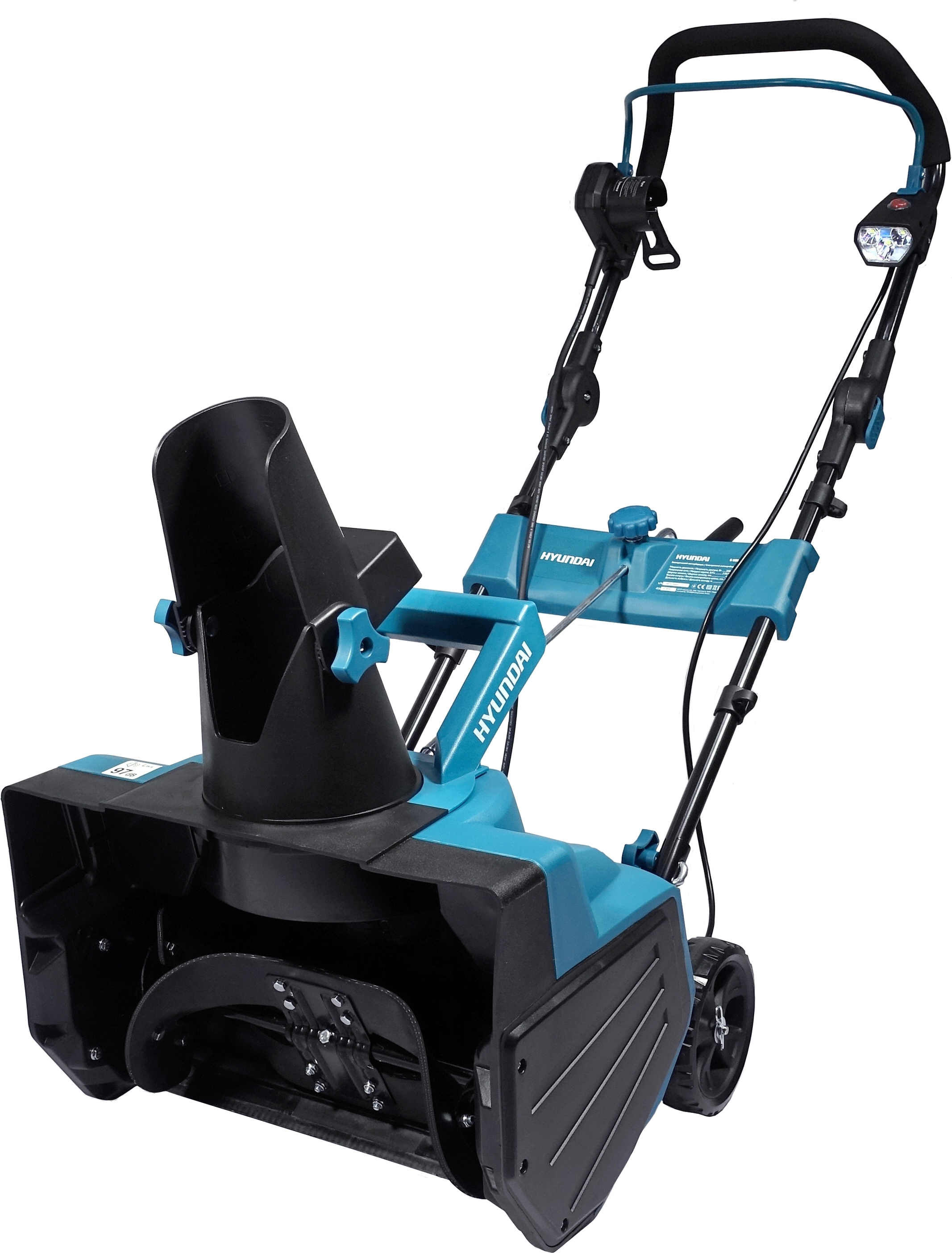 Изображение товара Электрический снегоуборщик HYUNDAI S 500 46 см 2000 Вт с поворотом желоба и освещением