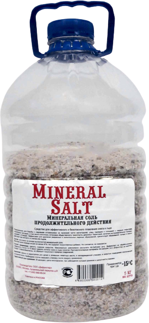 Изображение товара Минеральная соль 5кг противогололедный реагент для обработки снега и льда