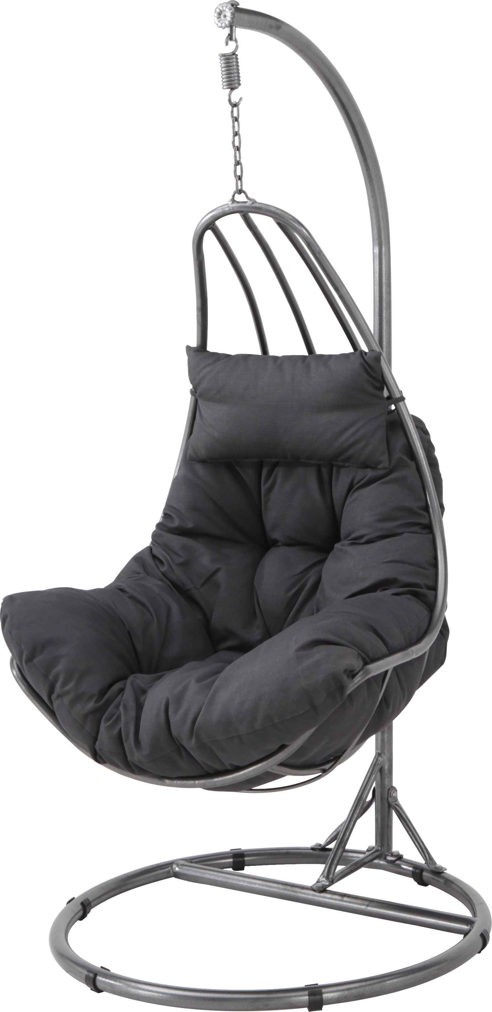 Изображение товара Кресло подвесное из стали с мягкой подушкой для дома и дачи 77х70х190 см