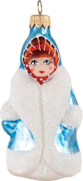 Изображение товара Украшение ёлочное «Снегурочка», 12 см, стекло, цвет серебристый