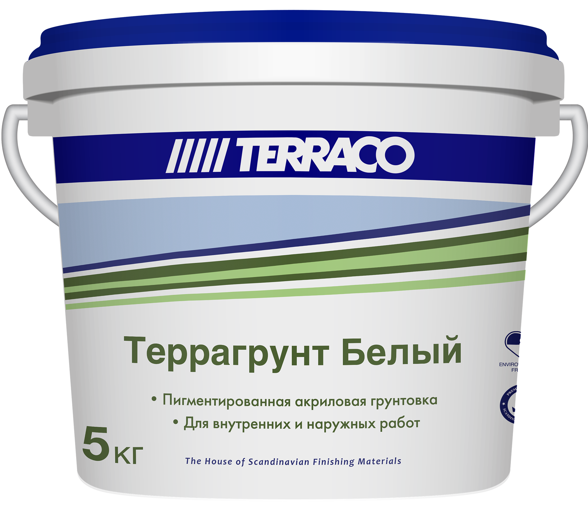 Изображение товара Грунтовка Terraco Террагрунт 5 кг для внутренних и наружных работ акриловая белая