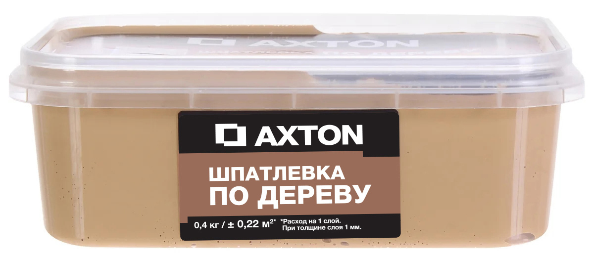 Изображение товара Шпатлёвка по дереву Axton дуб натуральный 0.4 кг для внутренних и наружных работ