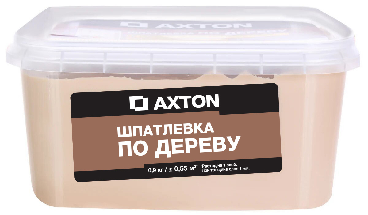 Изображение товара Шпатлёвка Axton для дерева 0. 9 кг Белое масло - маскировка дефектов и защита древесины