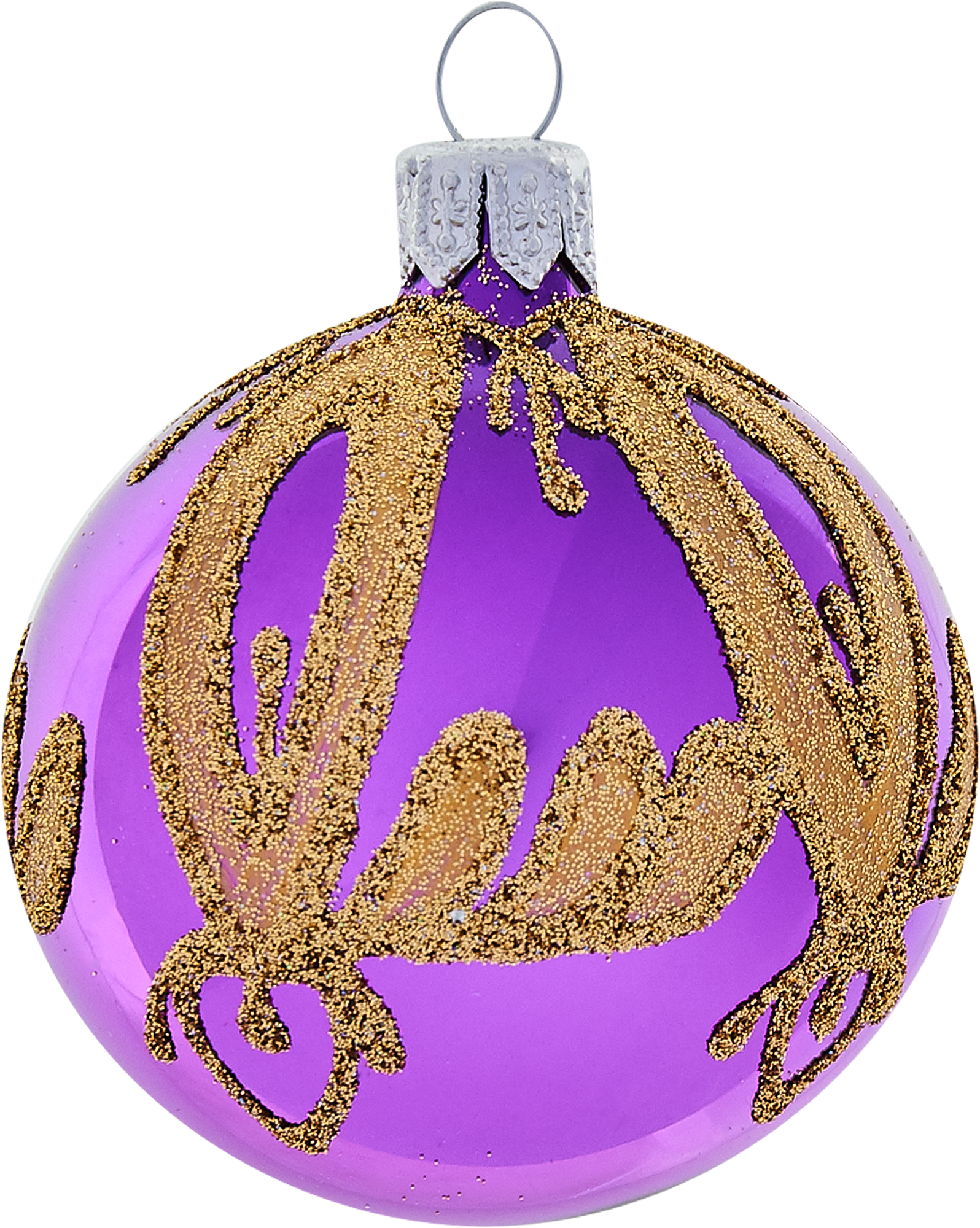 Изображение товара Ёлочный шар Аделаида 65 мм разноцветный с блестками для новогодней елки