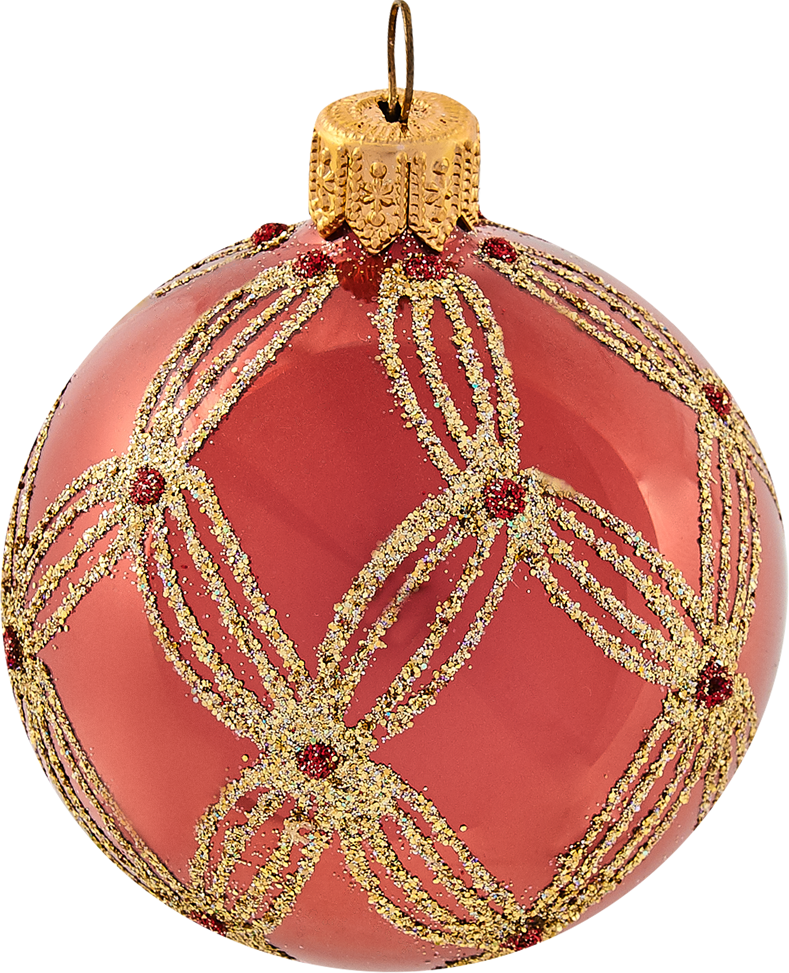 Изображение товара Стеклянный ёлочный шар Гортензия 65 мм праздничный декор елки