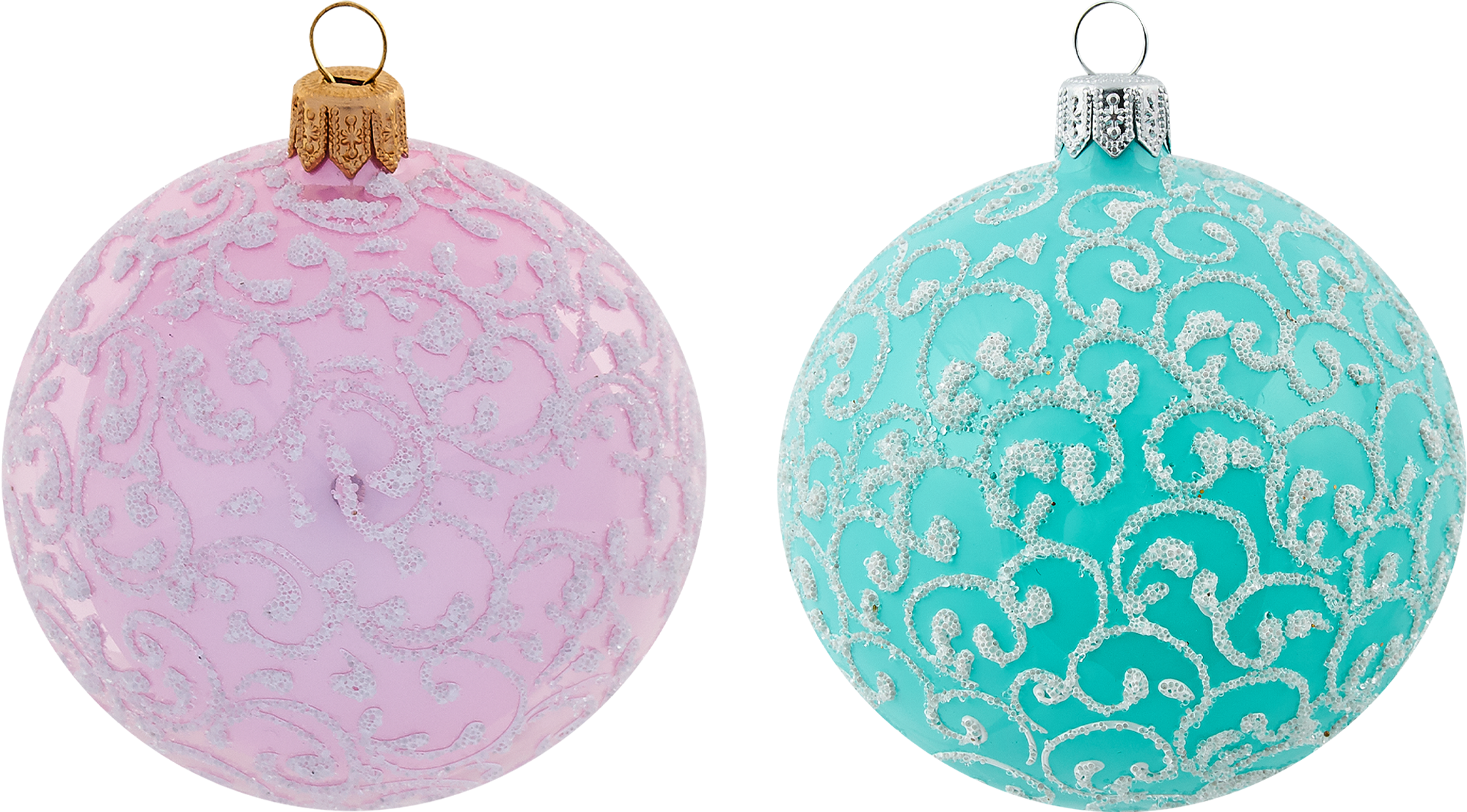 Изображение товара Набор ёлочных шаров N13 85 мм 2 шт яркие стеклянные украшения