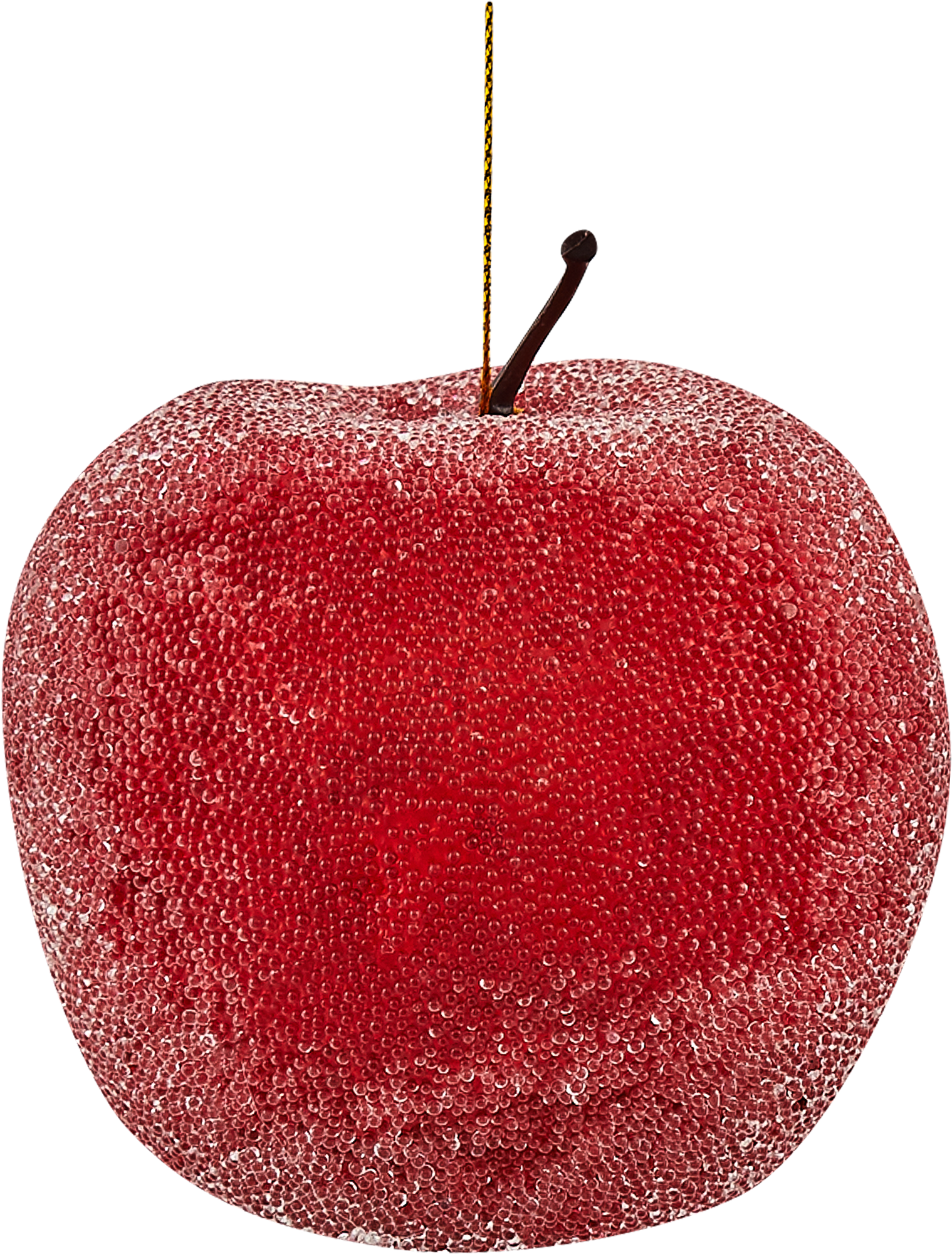 Изображение товара Ёлочное украшение Зимнее яблоко красного цвета для новогоднего декора