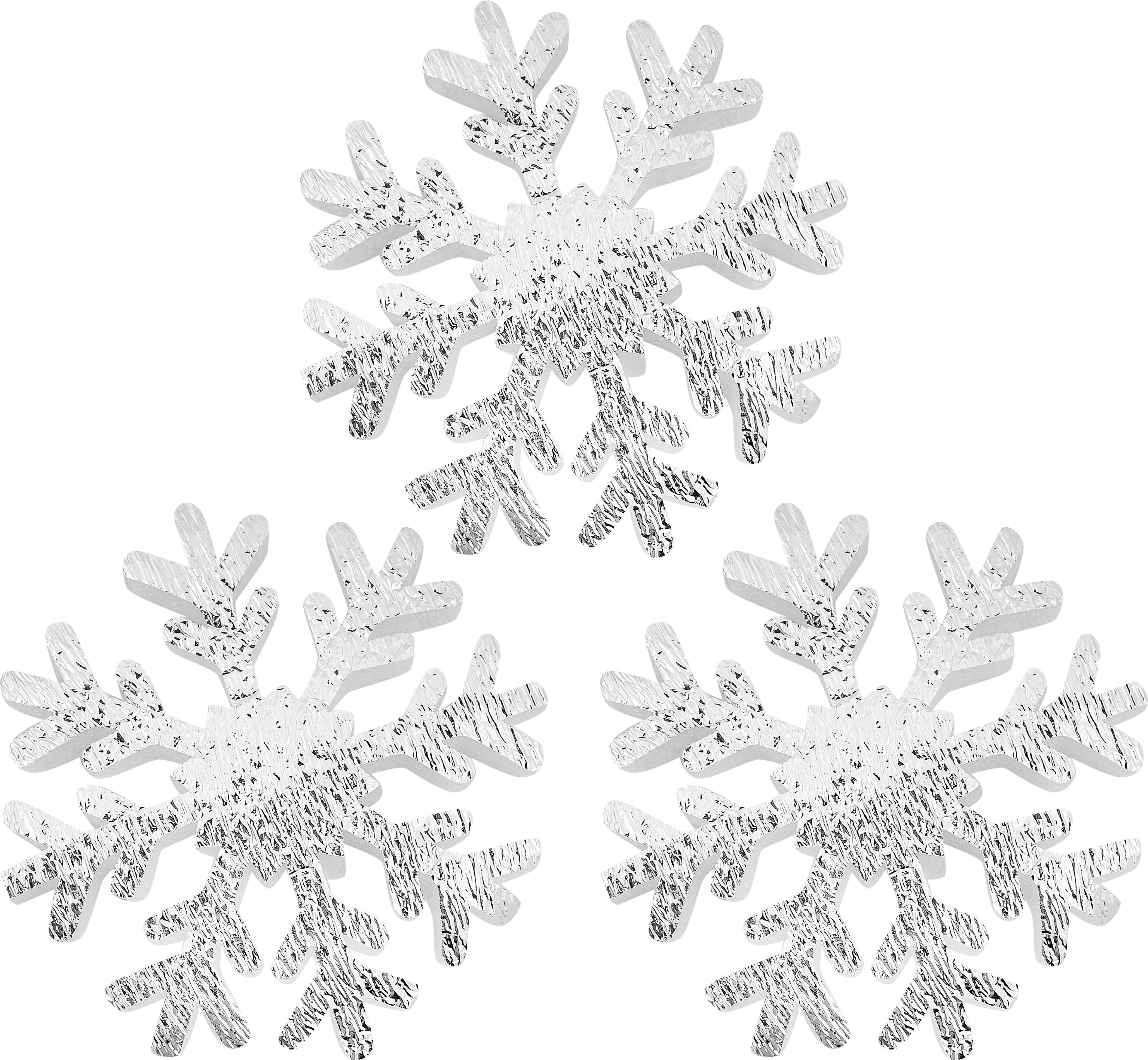 Изображение товара Набор украшений снежинки 20 см комплект 3 шт для новогоднего декора