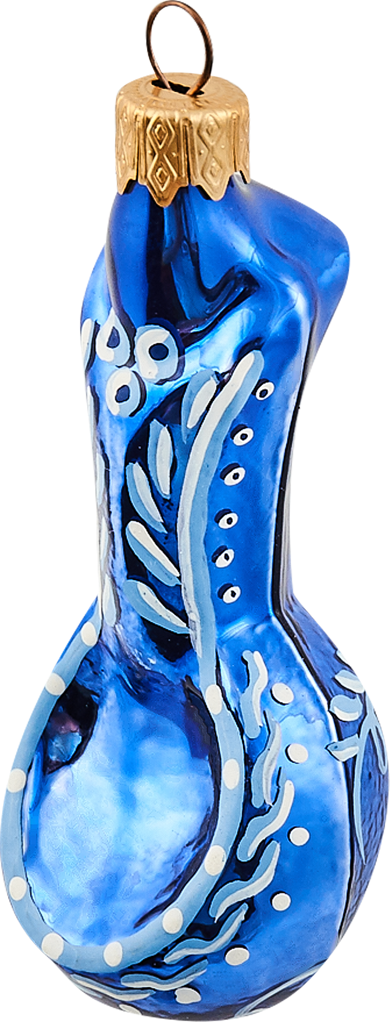 Изображение товара Ёлочное украшение Ложка с синей краской и блестками 9 см Россия