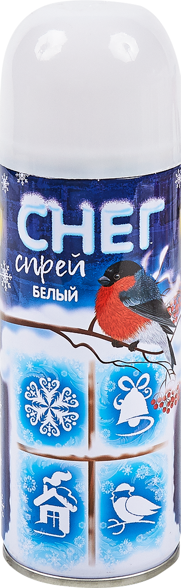Изображение товара Снег-спрей с трафаретами цвет белый