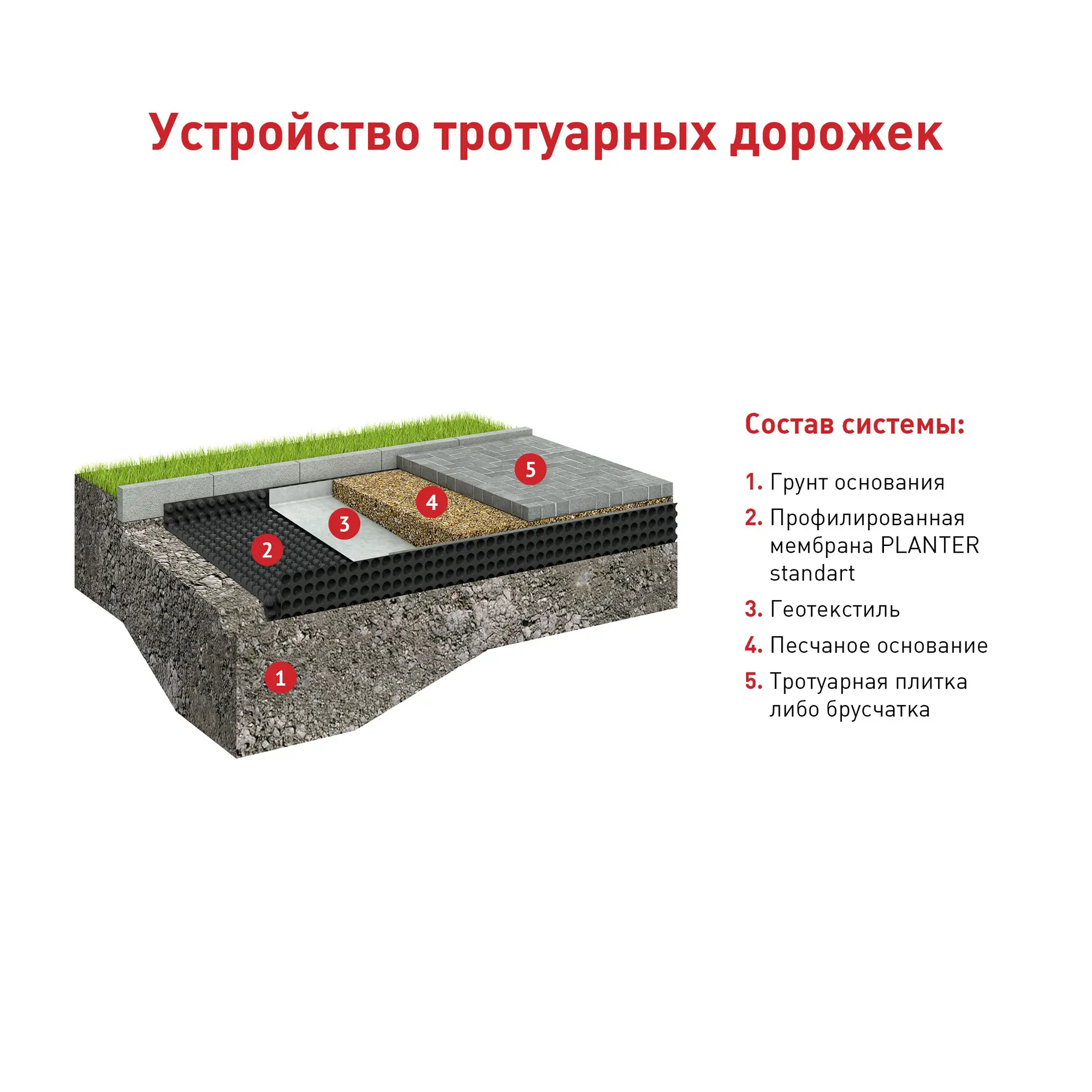 Защитно-дренажная мембрана профилированная Технониколь Planter Standard 20x1 м 20 м² - 2