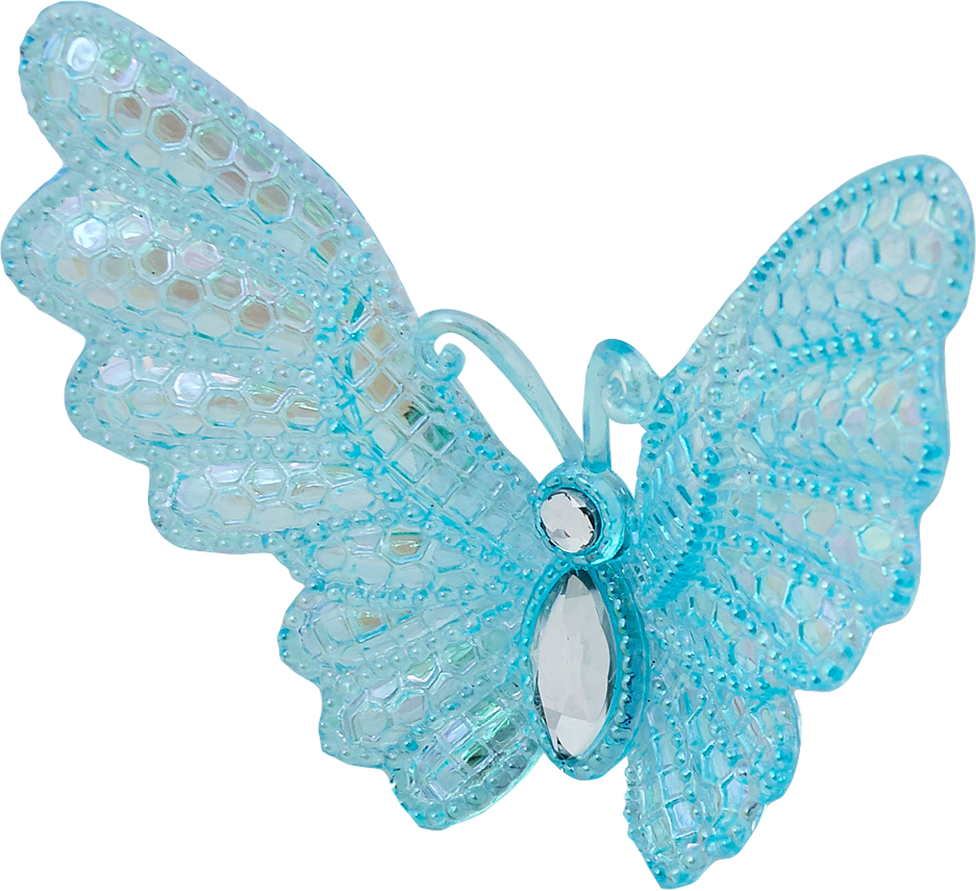 Изображение товара Ёлочное украшение Бабочка 13 см перламутр дизайнерское для новогоднего декора