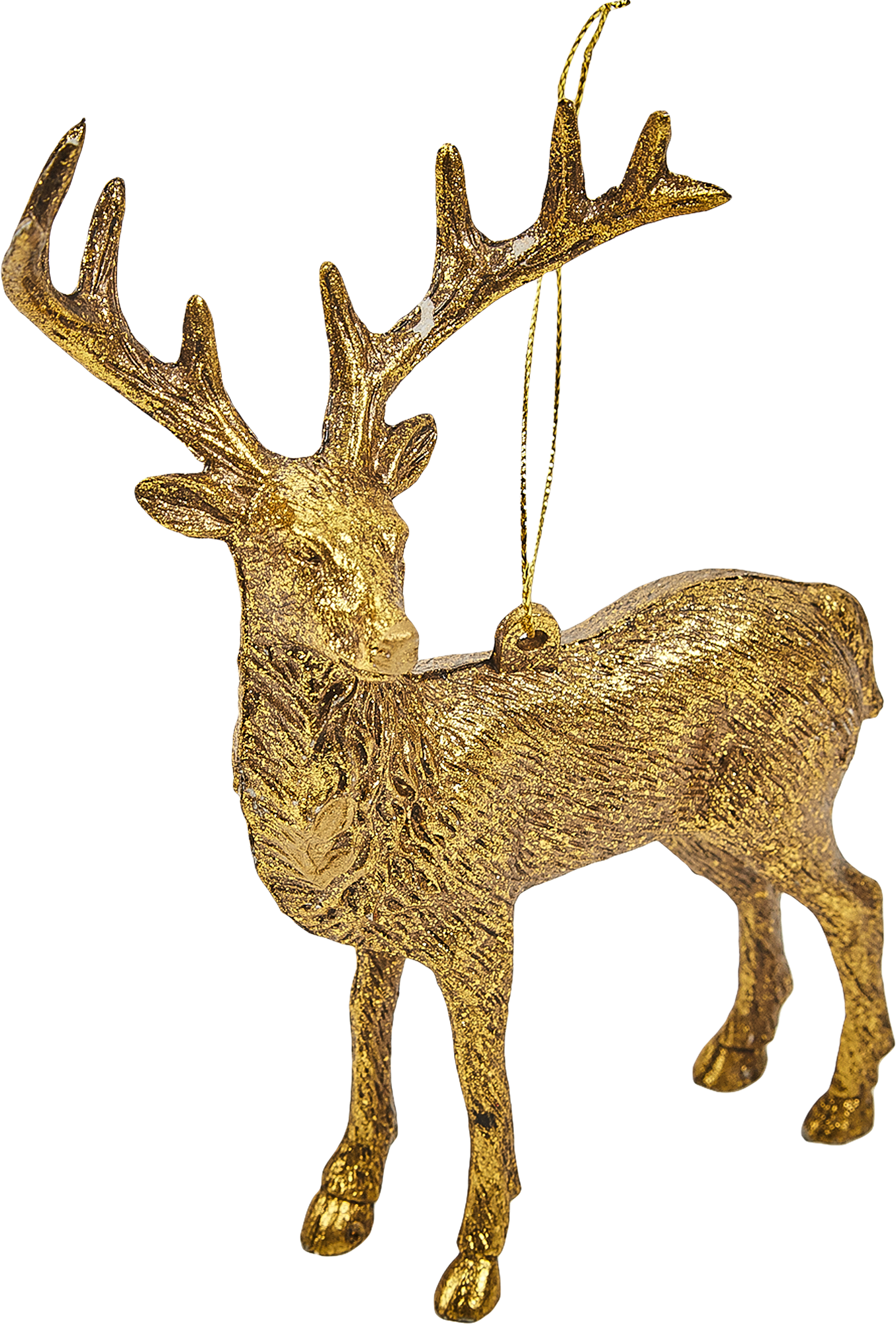 Изображение товара Ёлочная фигурка Олень 15.5 см бронзовая для новогоднего декора