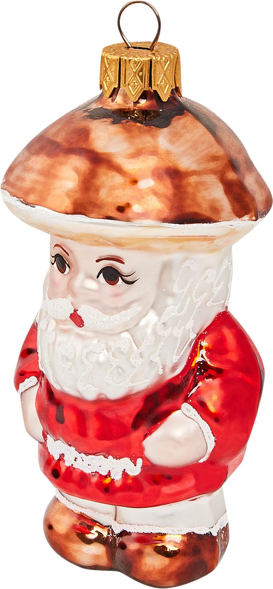 Изображение товара Ёлочное украшение Гриб-лесовик стеклянная елочная игрушка для новогоднего декора