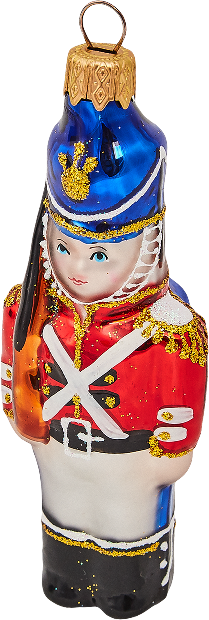 Изображение товара Ёлочное украшение Солдатик из стекла, праздничная новогодняя игрушка