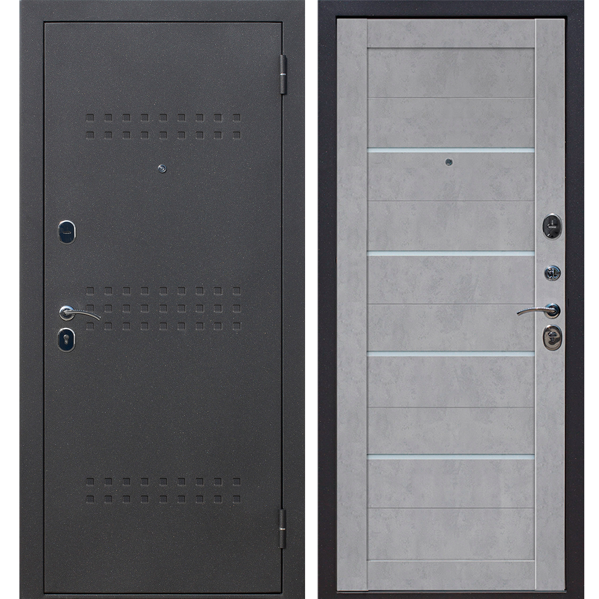 Изображение товара Дверь входная металлическая Сохо, 860 мм, правая, цвет лофт светлый