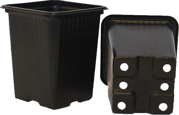 Изображение товара Горшок для рассады 7x7 см, 0.23 л, пластик, черный