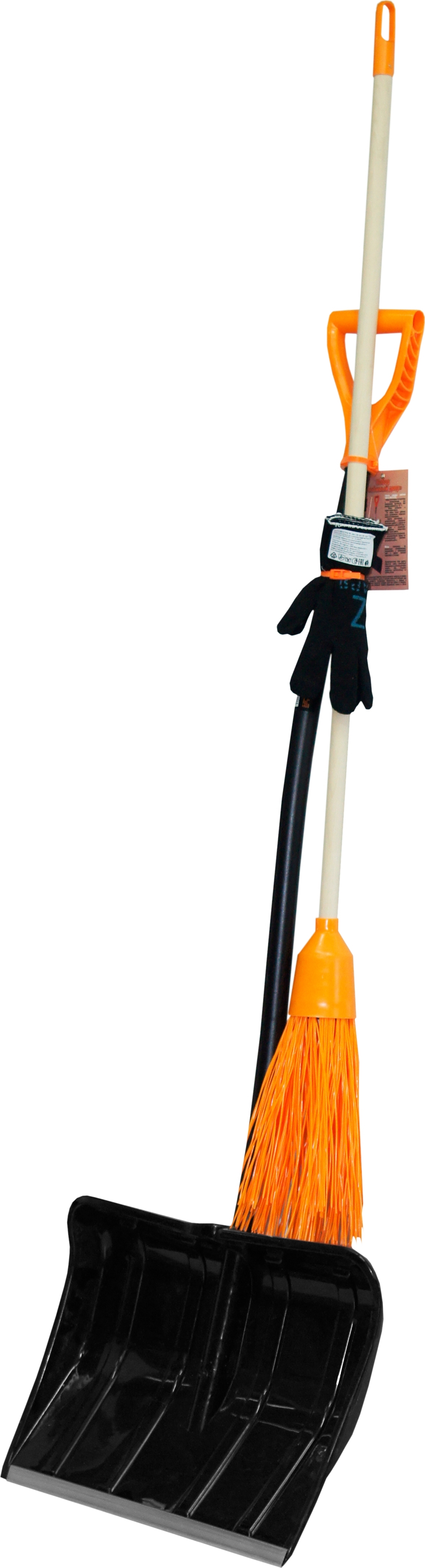 Изображение товара Набор для уборки снега, лопата метла и перчатки  № 3