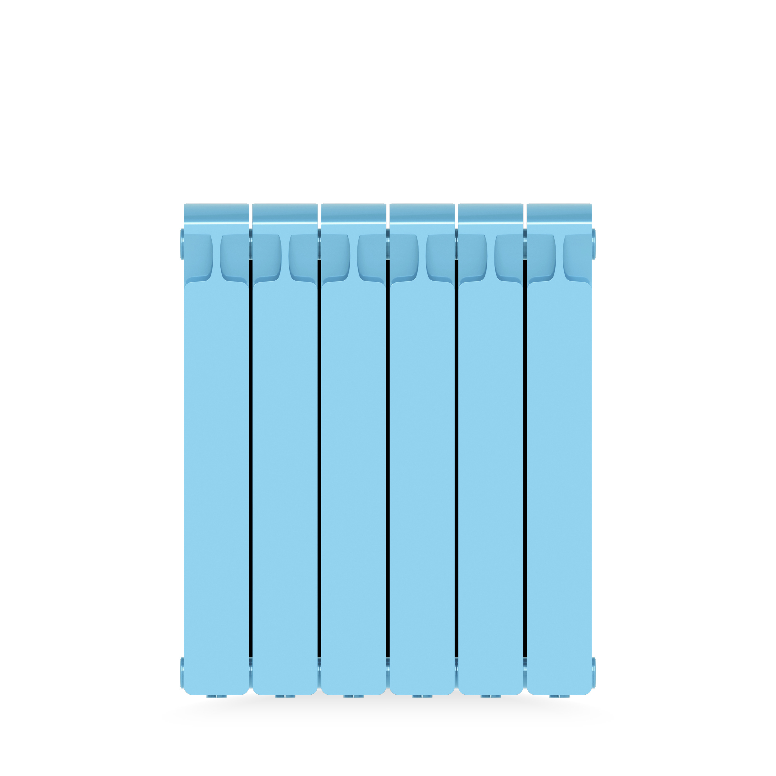 Изображение товара Радиатор секционный Rifar Monolit M50006RAL5024 6 секций боковое подключение голубой