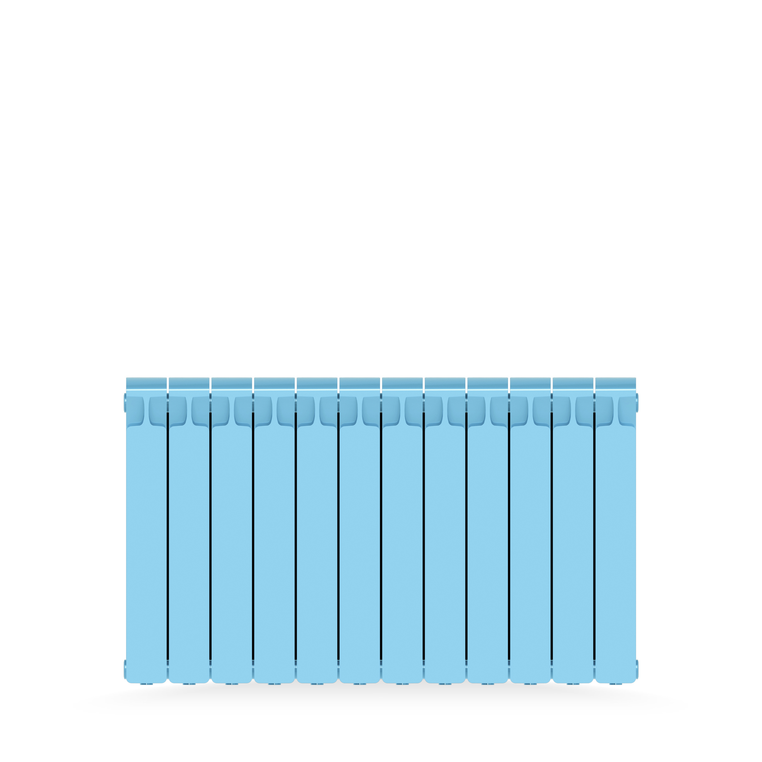 Изображение товара Радиатор секционный Rifar Monolit M50012RAL5024 500/100 12 секций голубой биметалл