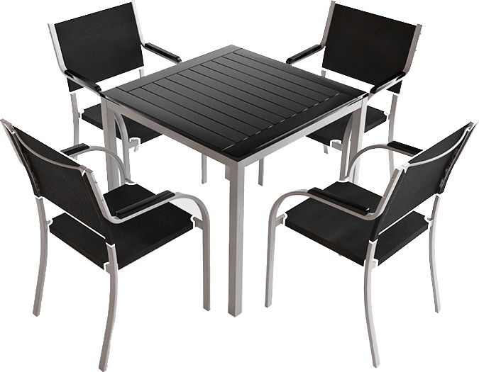 Изображение товара Комплект садовой мебели Самара из металла и дерева на 4 персоны