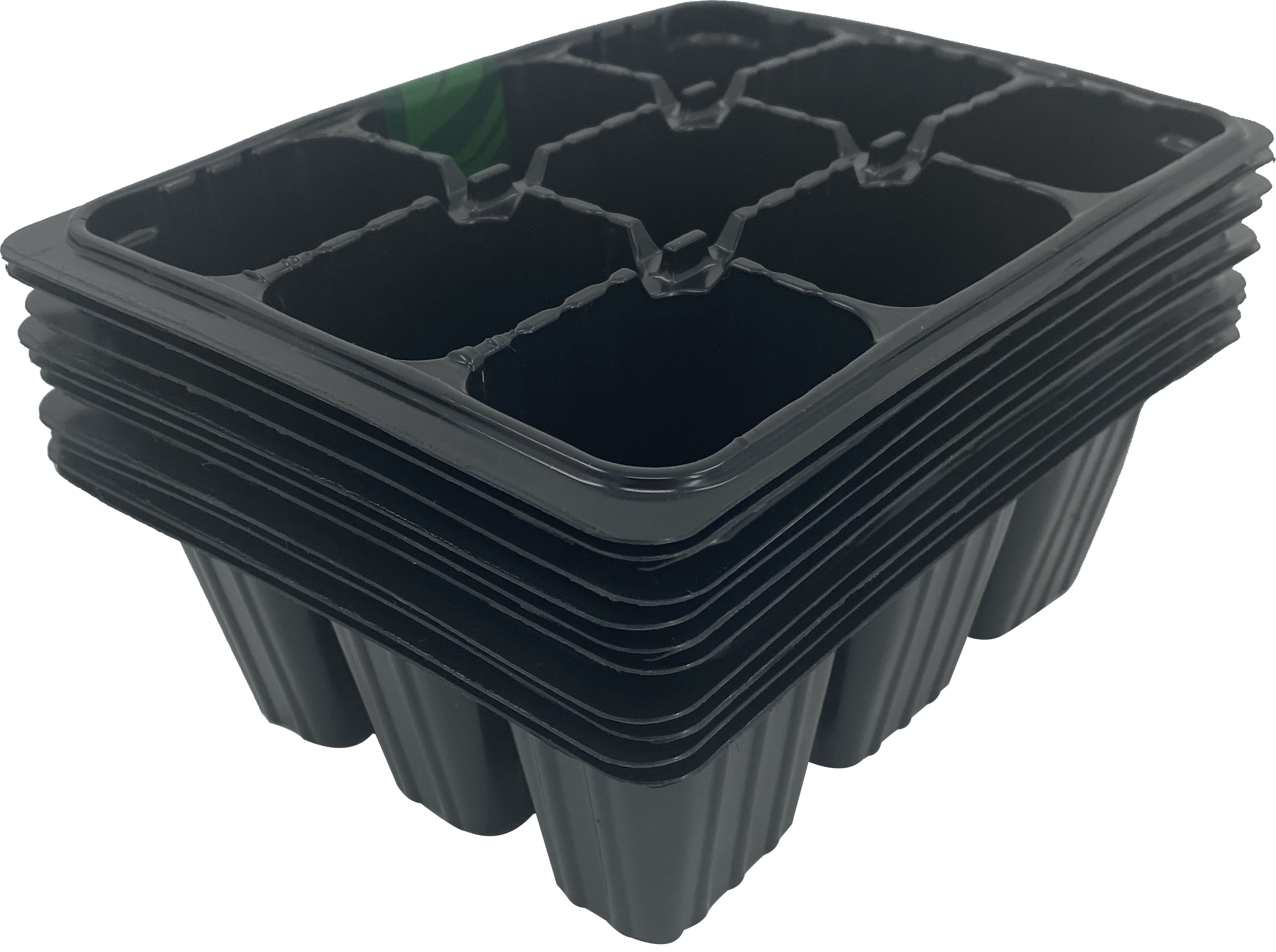 Изображение товара Кассета для рассады 13.5x18 см, 9 ячеек, 10 шт — полипропилен, черная