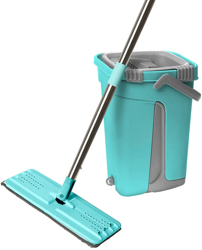 Набор для уборки швабра с ведром Youll Love с отжимом цвет бирюзовый